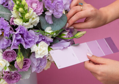 arreglo de flores moradas toluca metepec